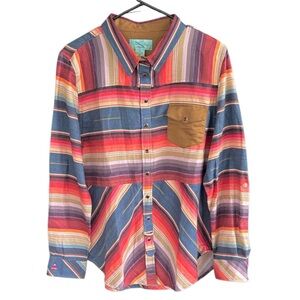 EUC Tasha Polizzi Southwestern Striped Snap Front Top Size XL